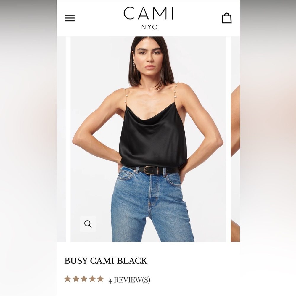 CAMI NYC, busy cami in black